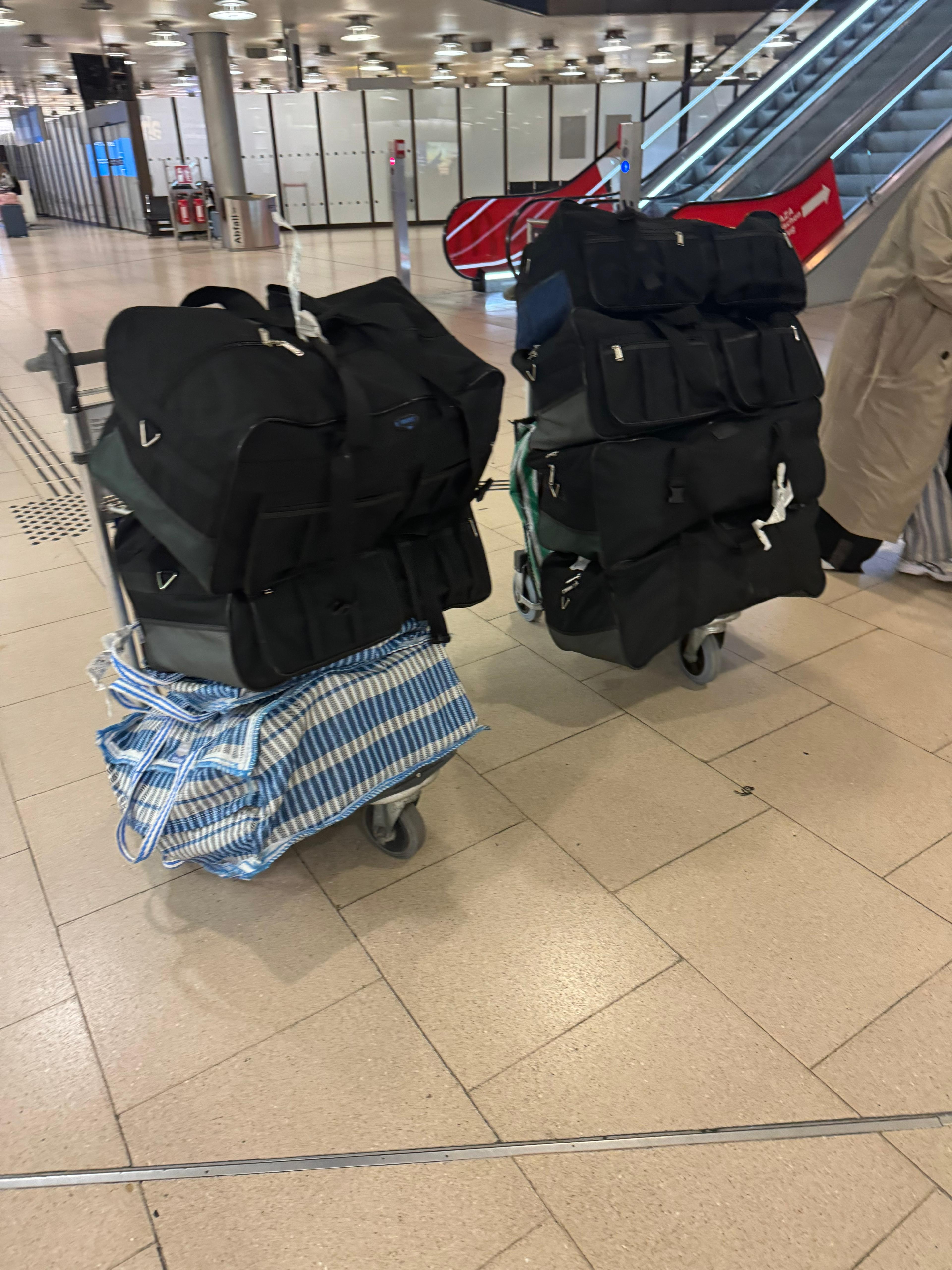 MO Logistics packages at Frankfurt airport Germany ready for DHL forwarding