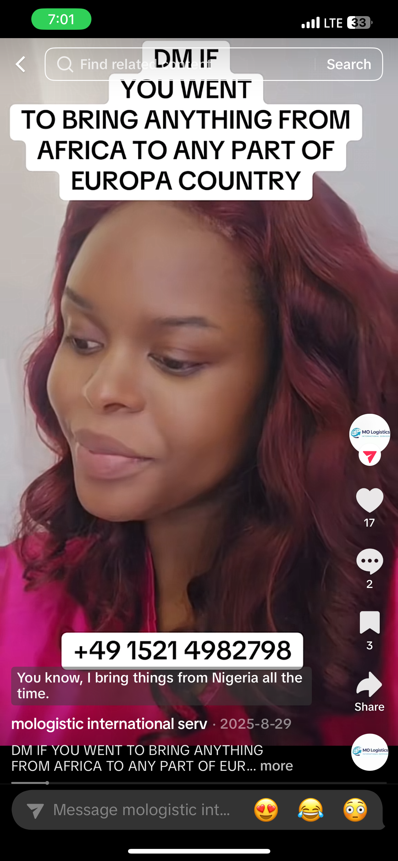 Customer unboxing package shipped from Nigeria thumbnail